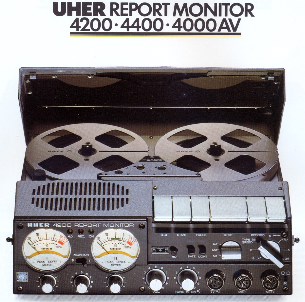Riemensatz für UHER REPORT MONITOR 4000 4200 4400 Tape Recorder Rubber Belt-Kit 